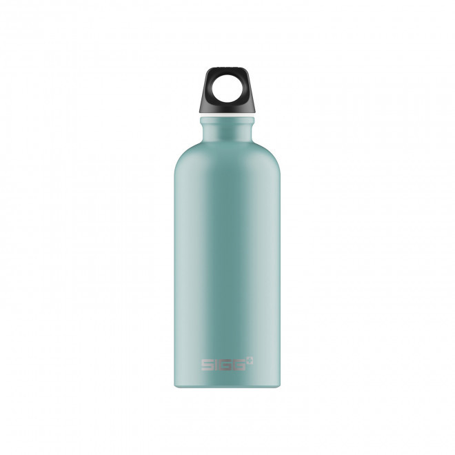 GOURDE EN ALUMINIUM SIGG 600ML PERSONNALISEE 'TRAVELLER' - bleu glacier mat