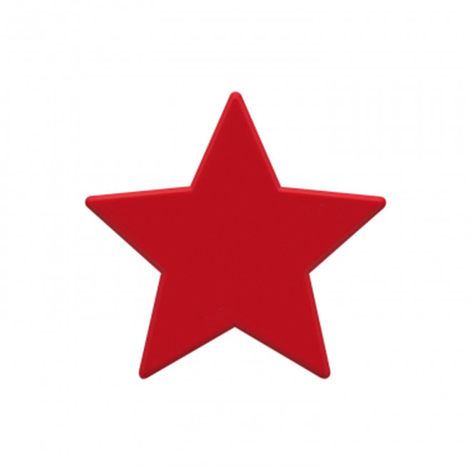 JETON DE FETES ET MANEGE PERSONNALISABLE 'FUNZY ETOILE' - rouge - 7x7cm