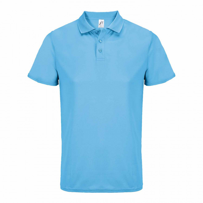 POLO DE SPORT PERSONNALISABLE MIXTE 'PITCHER' - bleu aqua