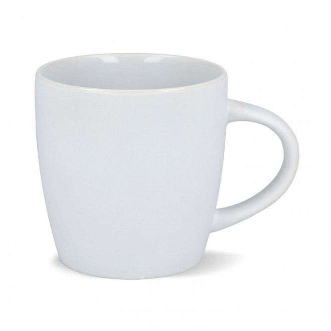 MUG EN CERAMIQUE MATE 350ML PERSONNALISABLE 'HARKI' - blanc