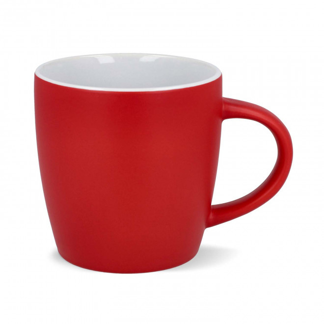 MUG EN CERAMIQUE MATE 350ML PERSONNALISABLE 'HARKI' - rouge