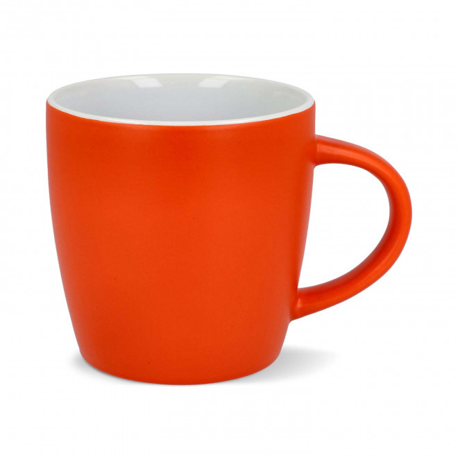 MUG EN CERAMIQUE MATE 350ML PERSONNALISABLE 'HARKI' - orange