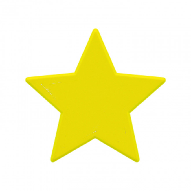 JETON DE FETES ET MANEGE PERSONNALISABLE 'FUNZY ETOILE' - jaune - 9x9cm