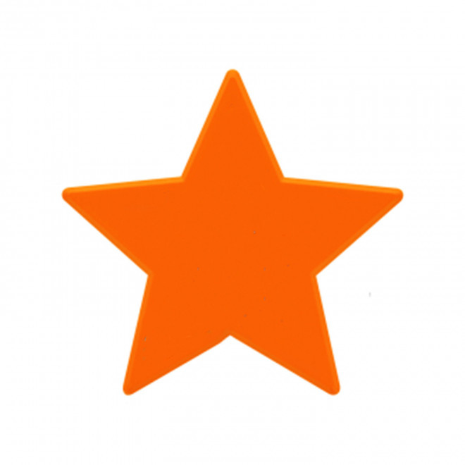 JETON DE FETES ET MANEGE PERSONNALISABLE 'FUNZY ETOILE' - rouge orange - 9x9cm