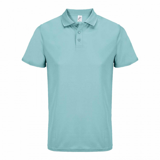 POLO DE SPORT PERSONNALISABLE MIXTE 'PITCHER' - bleu piscine