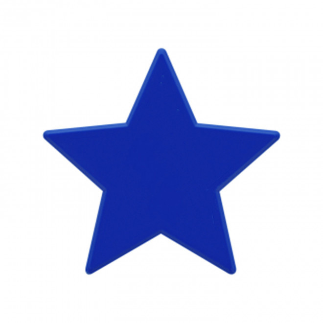 JETON DE FETES ET MANEGE PERSONNALISABLE 'FUNZY ETOILE' - bleu foncé - 9x9cm