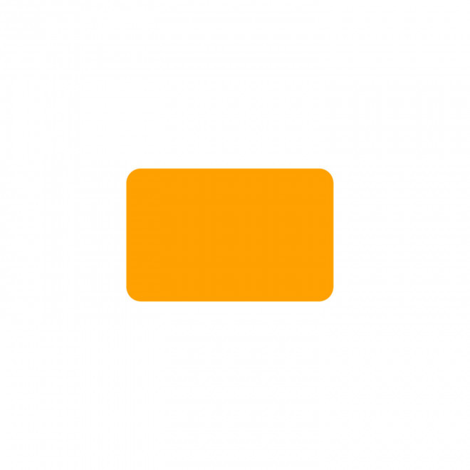 JETON DE FETES ET MANEGES PERSONNALISABLE 'FUNZY RECTANGLE' - orange fluo