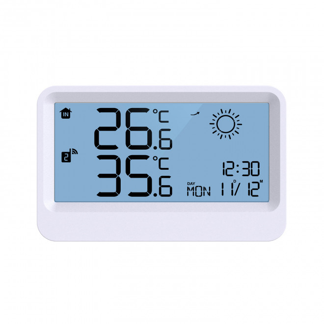 STATION METEO AVEC SONDE PERSONNALISEE 'NOUAGO' - blanc