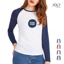 TEE-SHIRT PUBLICITAIRE MANCHES LONGUES FEMME 'MILKY' 150 GR/M²