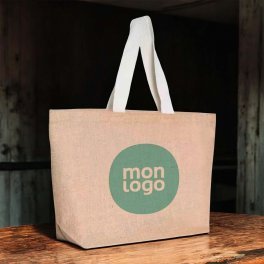 SAC DE PLAGE PUBLICITAIRE EN JUTE  'BAIA'