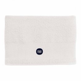DRAP DE BAIN PUBLICITAIRE BLANC 100x150 CM 'ISLAND'