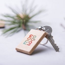 PORTE CLÉS PUBLICITAIRE EN BOIS 'WOODIE'