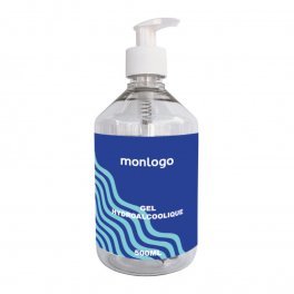 FLACON PERSONNALISÉ DE GEL HYDROALCOOLIQUE 500 ML 'ELIA'