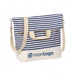 SAC DE PLAGE PERSONNALISABLE MOTIF MARINIÈRE 'MARINA'