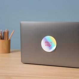 STICKER HOLOGRAPHIQUE ROND PERSONNALISE 'KLISTER HOLO'