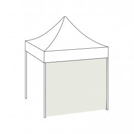 DEMI MUR BLANC TENTE 3x3 PERSONNALISABLE 'TELTA'