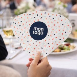 EVENTAIL EN PAPIER PERSONNALISABLE 'TAMO TRIANGLE'