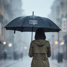 PARAPLUIE PERSONNALISABLE GOLF TEMPÊTE 'FANORE' MANCHE DROIT