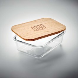 LUNCH BOX PERSONNALISÉE EN VERRE ET BAMBOU 'BUCATI GLASS'
