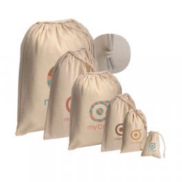 POCHETTE PERSONNALISABLE EN COTON NATUREL 130G/M² 'SAKOULA'