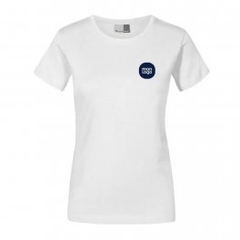 TEE SHIRT BLANC PERSONNALISABLE FEMME PROMODORO® 'NAVE' 180 GR/M²