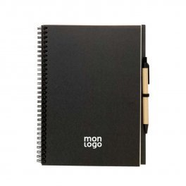 CARNET PERSONNALISÉ À SPIRALES AVEC STYLO 'MATARIO'