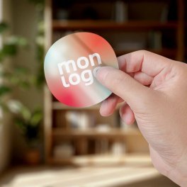 STICKERS ROND VINYLE PUBLICITAIRE 'KLISTER'