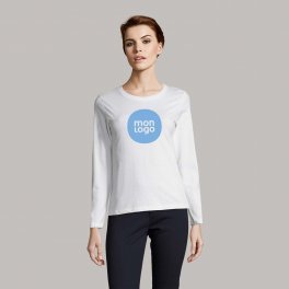 TEE SHIRT PERSONNALISABLE FEMME ML BLANC 'IMPERIAL LSL'