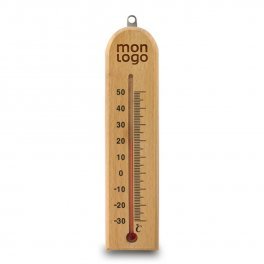 THERMOMETRE EN BOIS PERSONNALISABLE 'SOLBOIS'