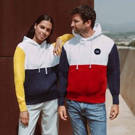 SWEAT PERSONNALISABLE MIXTE TRICOLORE 'TRIAM'