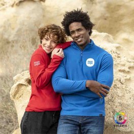 POLAIRE PERSONNALISABLE DEMI ZIP RPET 155G 'COLARI'