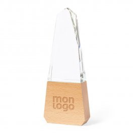 TROPHÉE PERSONNALISABLE EN VERRE ET BOIS 'KAYNU'