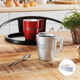 COFFRET 2 MUGS PERSONNALISABLE EN VERRE MIF 250ML 'FLASHY'