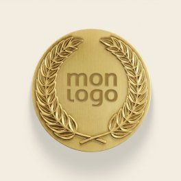 MEDAILLE COURONNE EN ZAMAC PERSONNALISEE 'LAURIER'