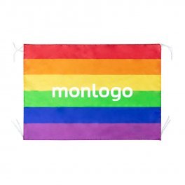 DRAPEAU ARC EN CIEL PUBLICITAIRE 'RIBOUX'