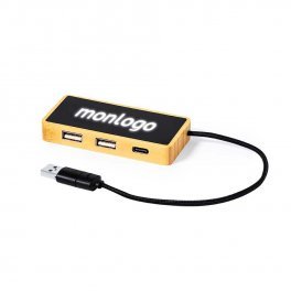 PORT USB BAMBOU LED TYPE C PUBLICITAIRE 'BAMBERPORT'