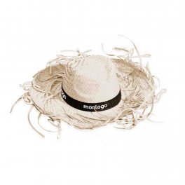 CHAPEAU PERSONNALISABLE PAILLE FRANGES 'FESTPAILLE'