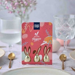 CARTE PERSONNALISABLE AVEC 3 OEUFS 'OSTERN'