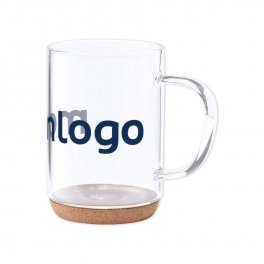 MUG PERSONNALISÉ EN VERRE ET LIÈGE 'HINDA'