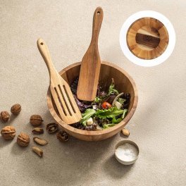 SALADIER EN ACACIA PERSONNALISE 'SUCRIN'