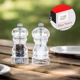 COFFRET 2 MOULINS SEL POIVRE PERSONNALISABLE 'DUO NANCY'A