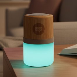 MINI ENCEINTE LUMINEUSE PERSONNALISABLE 'GLOWY'