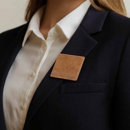 BADGE AIMANTE PERSONNALISABLE  EN BOIS MDF 'MAGNETO BOIS'