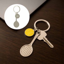 PORTE CLE EN METAL PERSONNALISE 'METALO PADELBALL'