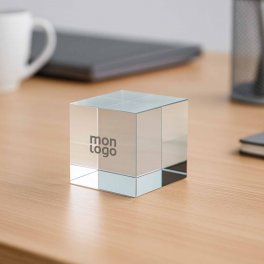 TROPHEE EN VERRE PERSONNALISE CUBE 'EKURO'