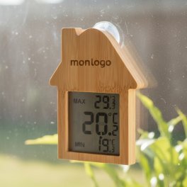 THERMOMETRE MAISON PUBLICITAIRE BAMBOU 'THERMOHOUSE'