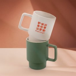 MUG PUBLICITAIRE CERAMIQUE EMPILABLE 330ML 'PAPULA'