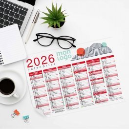 CALENDRIER PAPIER SOUPLE PERSONNALISABLE 'ASTERO RECYCLE'
