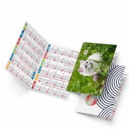 CALENDRIER POCHE ILLUSTRE PERSONNALISABLE 'FOLDO'