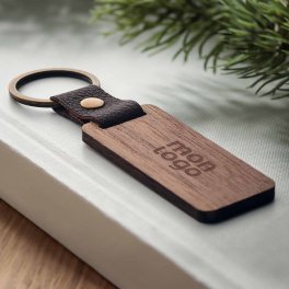 PORTE CLE PERSONNALISABLE EN NOYER 'RETALY PLUS'
